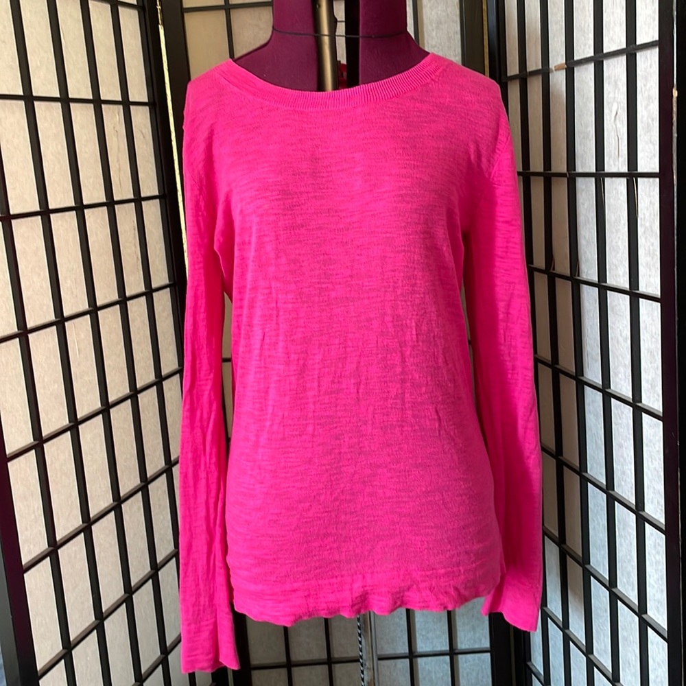 Pink long sleeve top from J. Crew